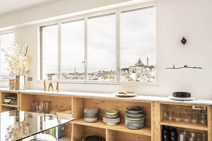 THE LINE - Paris skyline in black steel - Wall decoration