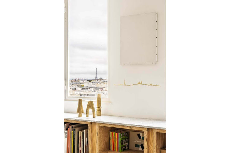 THE LINE - Paris skyline in gold steel - Original wall decoration