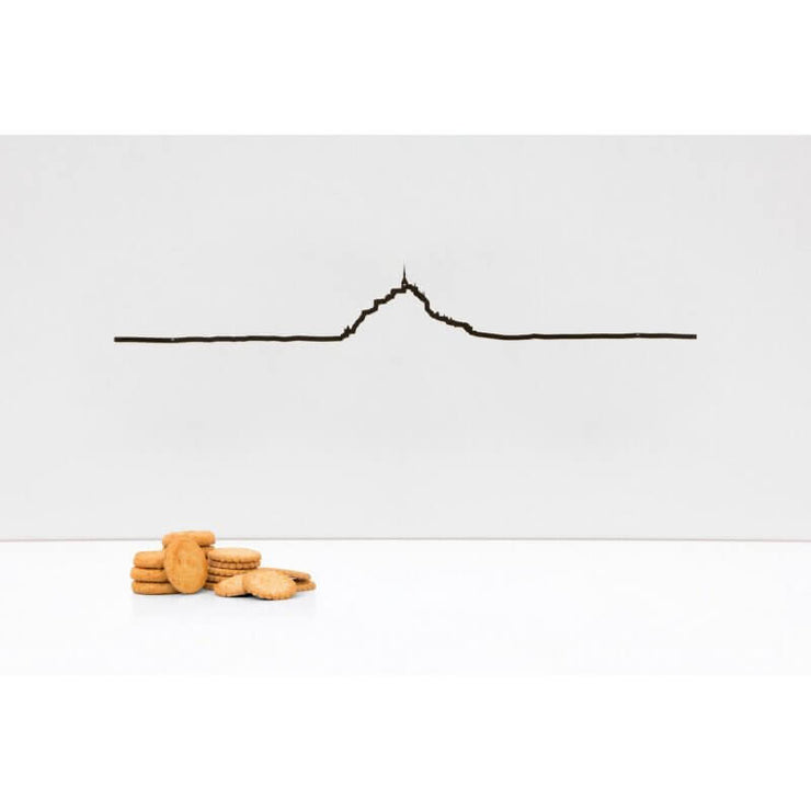 THE LINE - Mont Saint Michel skyline in black steel