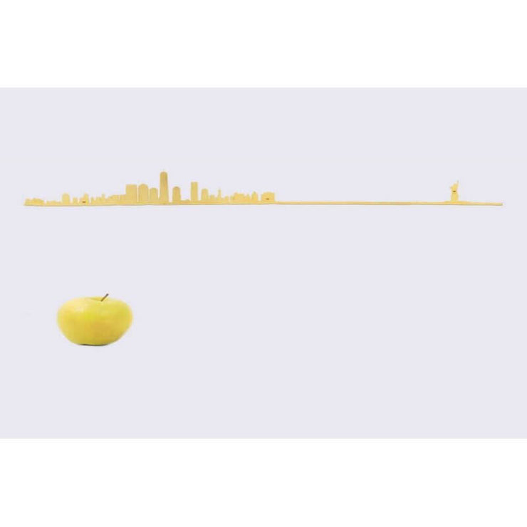 THE LINE - New York skyline in gold steel