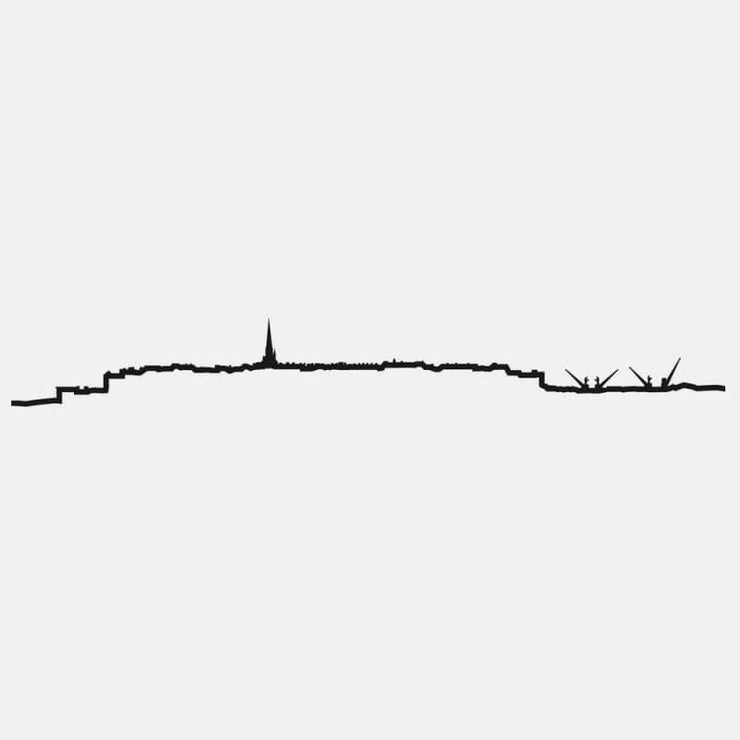 THE LINE - Saint Malo skyline in black steel