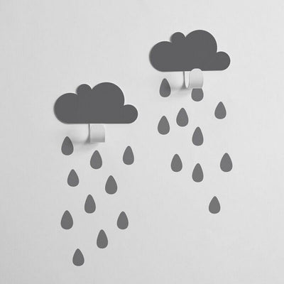 TRESXICS - Grey clouds wall hooks - KIds room