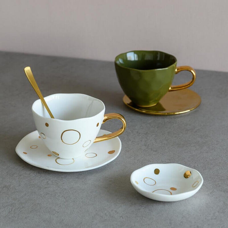 Porcelain small dish - Circle Gold