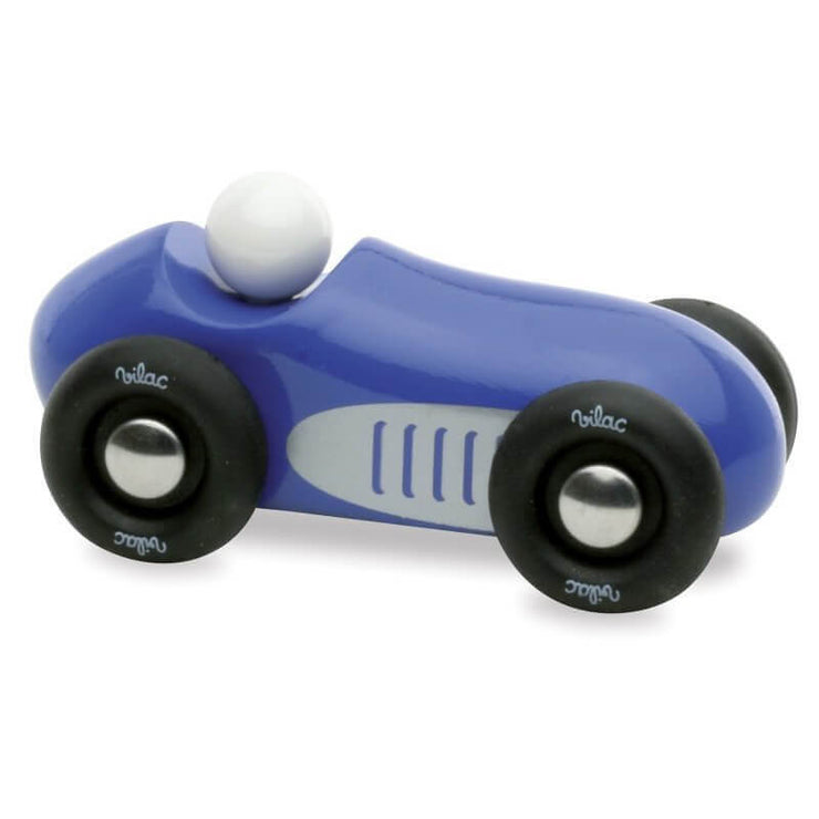 VILAC - Vintage blue racing car - Wooden toy made in France