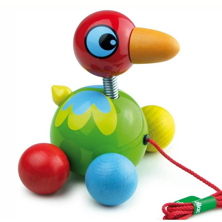 VILAC - Bird of Paradise pull along toy - Wooden toy