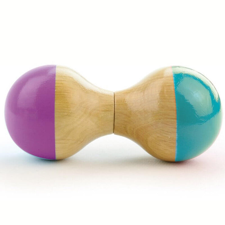 VILAC - Blue and purple baby rattle - Wood