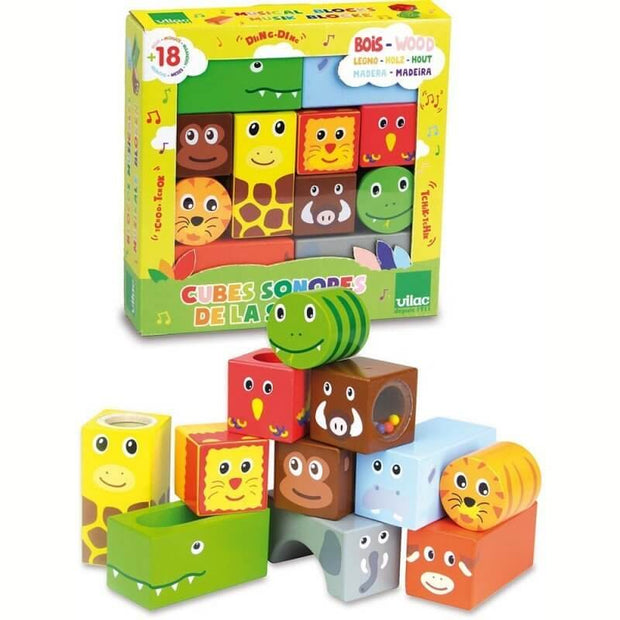 Vilac - Wooden rattle cubes - Savana