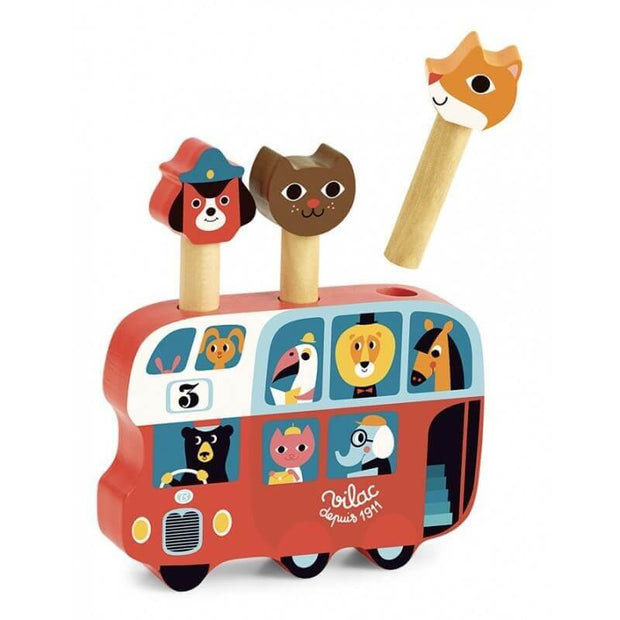 VILAC - Wooden toy - Autobus pop up
