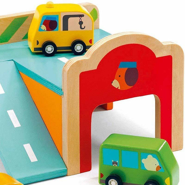 DJECO - Wooden mini garage for toddlers  - Details